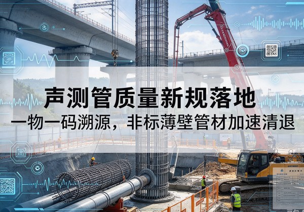 博白声测管质量新规落地，一物一码溯源，非标薄壁管材加速清退